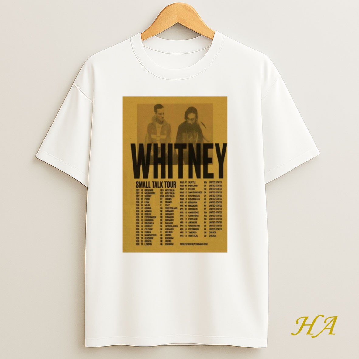 Official Whitney Small Talk Tour 25 Shirt