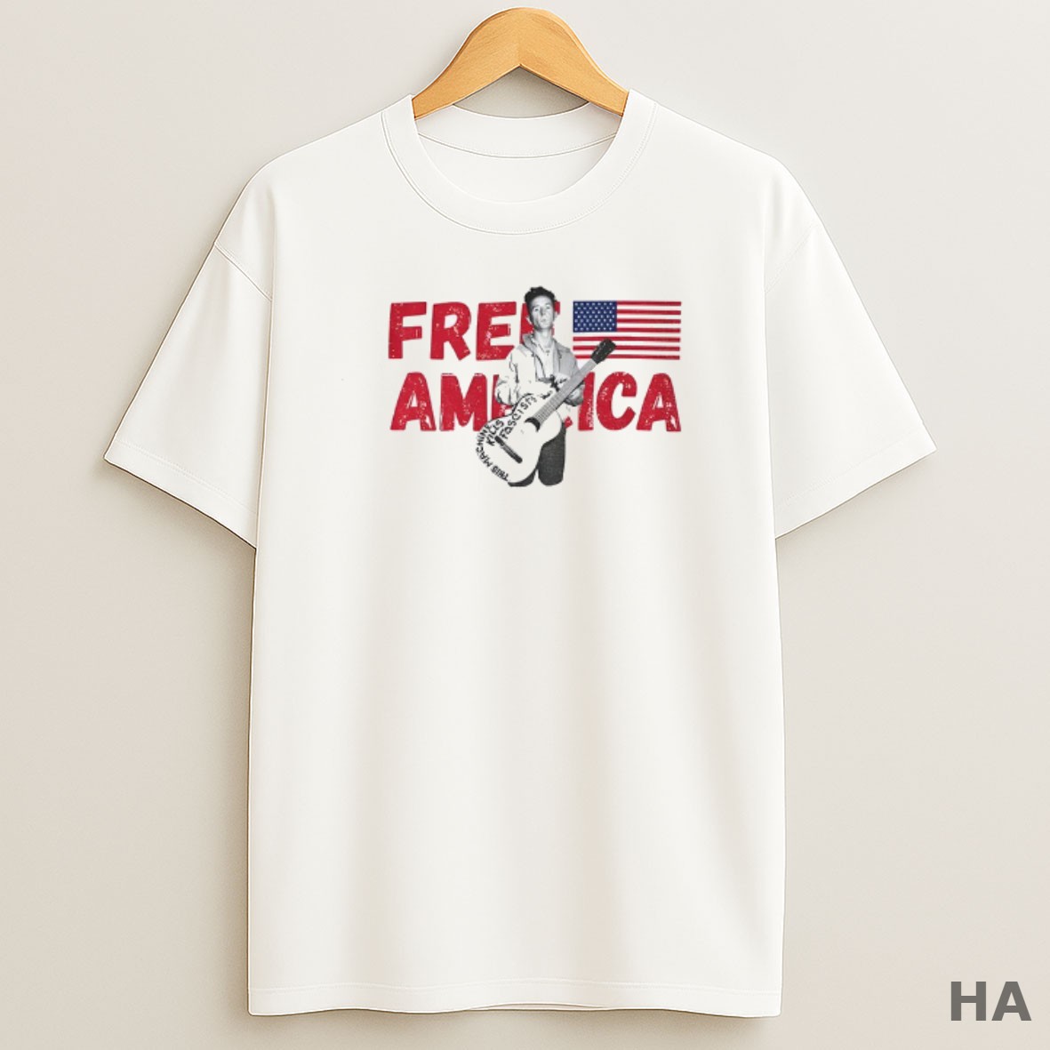 Official Woody Guthrie Free America This Machine Kills Fascists Anti Fascist T Shirt
