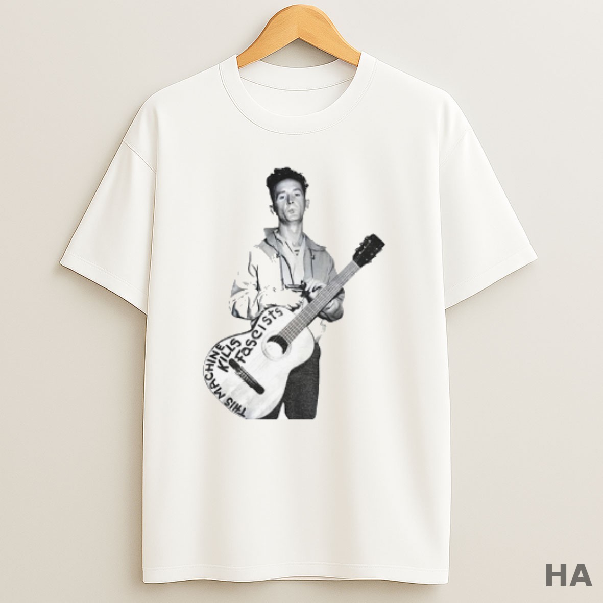 Official Woody Guthrie This Machine Kills Fascists Anti Fascist Vintage T Shirt