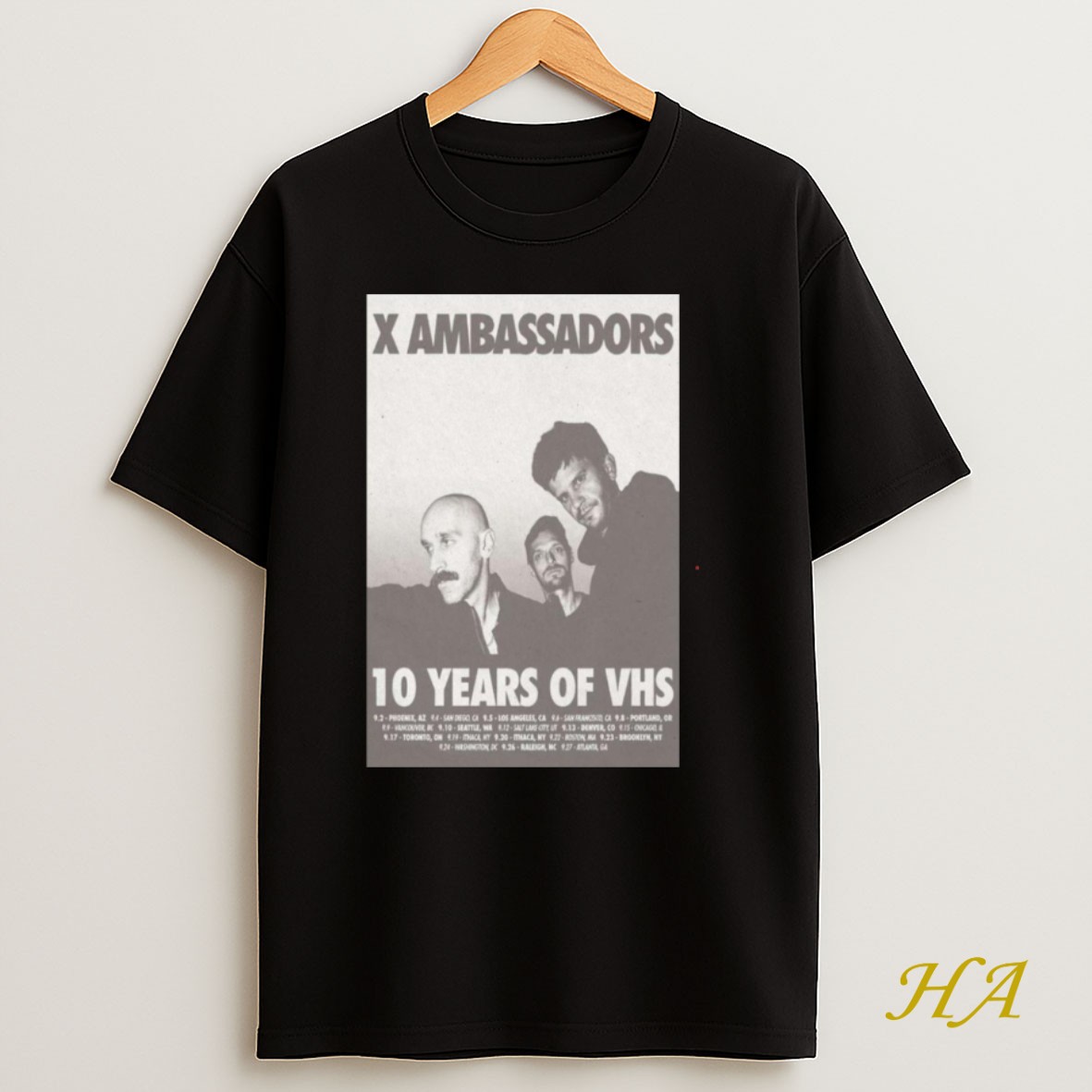 Official X Ambassadors 10 Years Of Vhs Tour 2025 Shirt