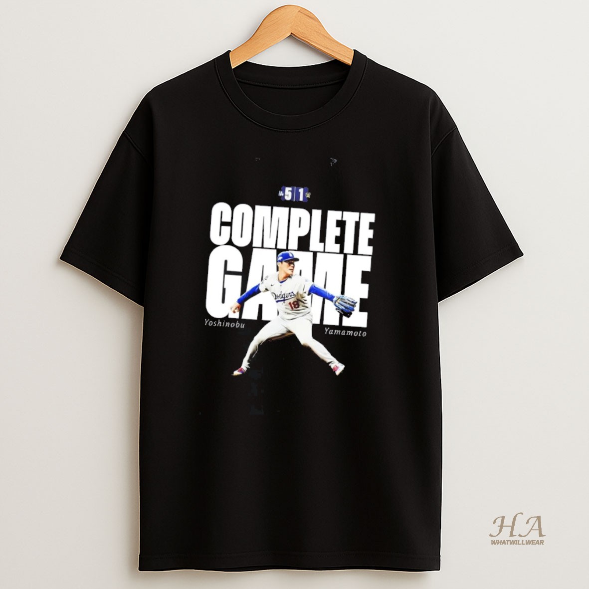 Official Yoshinobu Yamamoto Complete Game Shirt