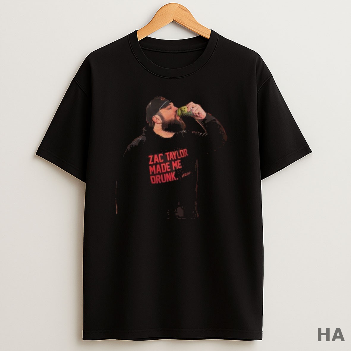 Official Zac Taylor Cincinnati Bengals Made Me Drunk Garage Beer The Drew Garrison T Shirt