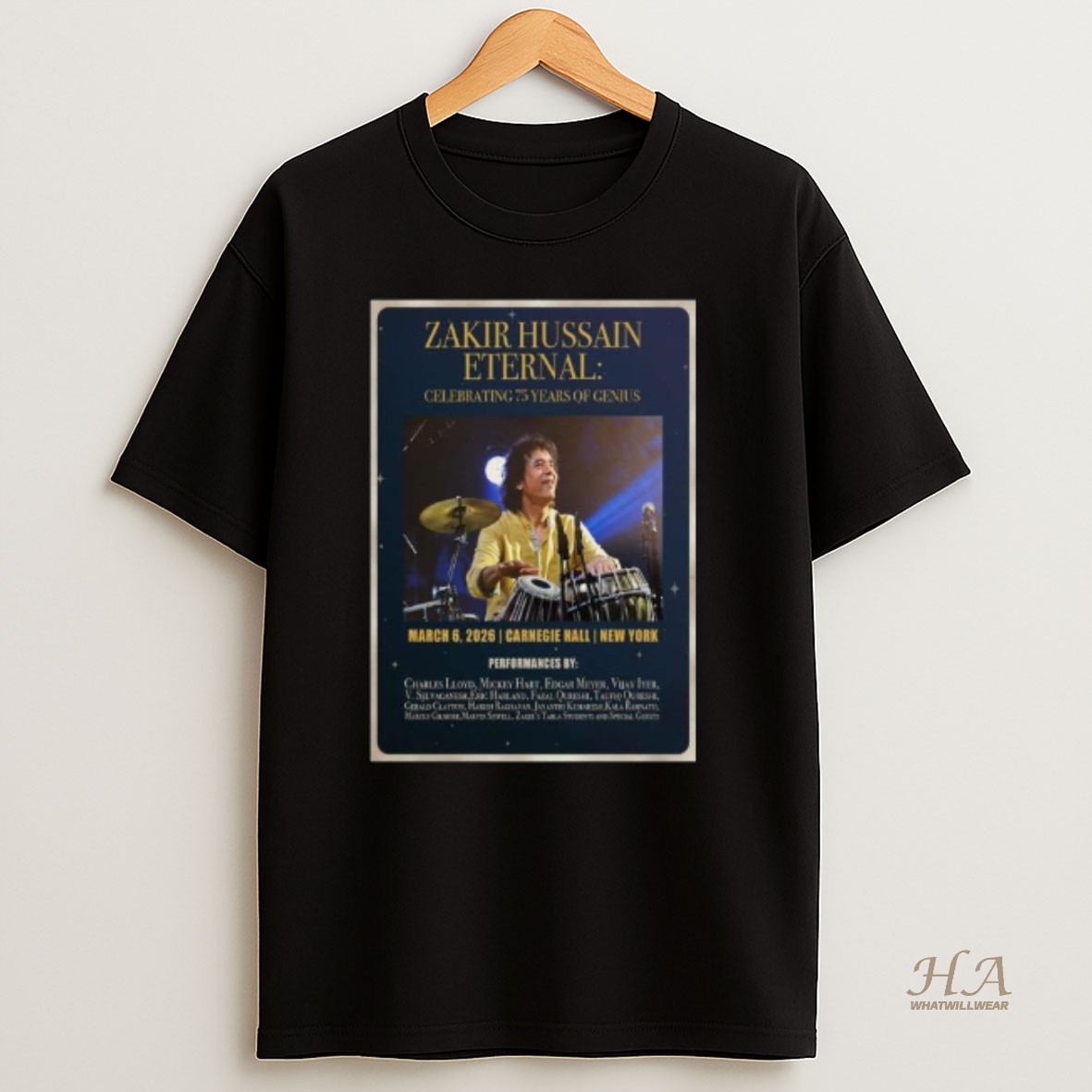 Official Zakir Hussain Carnegie Hall Ny March 06 2026 Long Sleve T Shirt