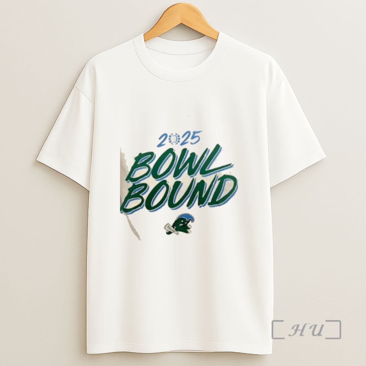 Officials 2025 Tulane Football Bowl Bound 2 Sided Sweatshirt Tee Shirt
