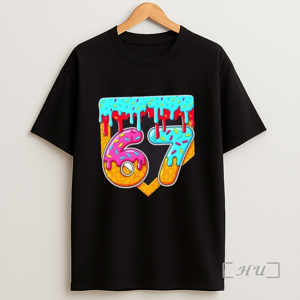 Officials 67 Ice Cream Drip Home Plate Baseball Six Seven Sweatshirt Tee Shirt