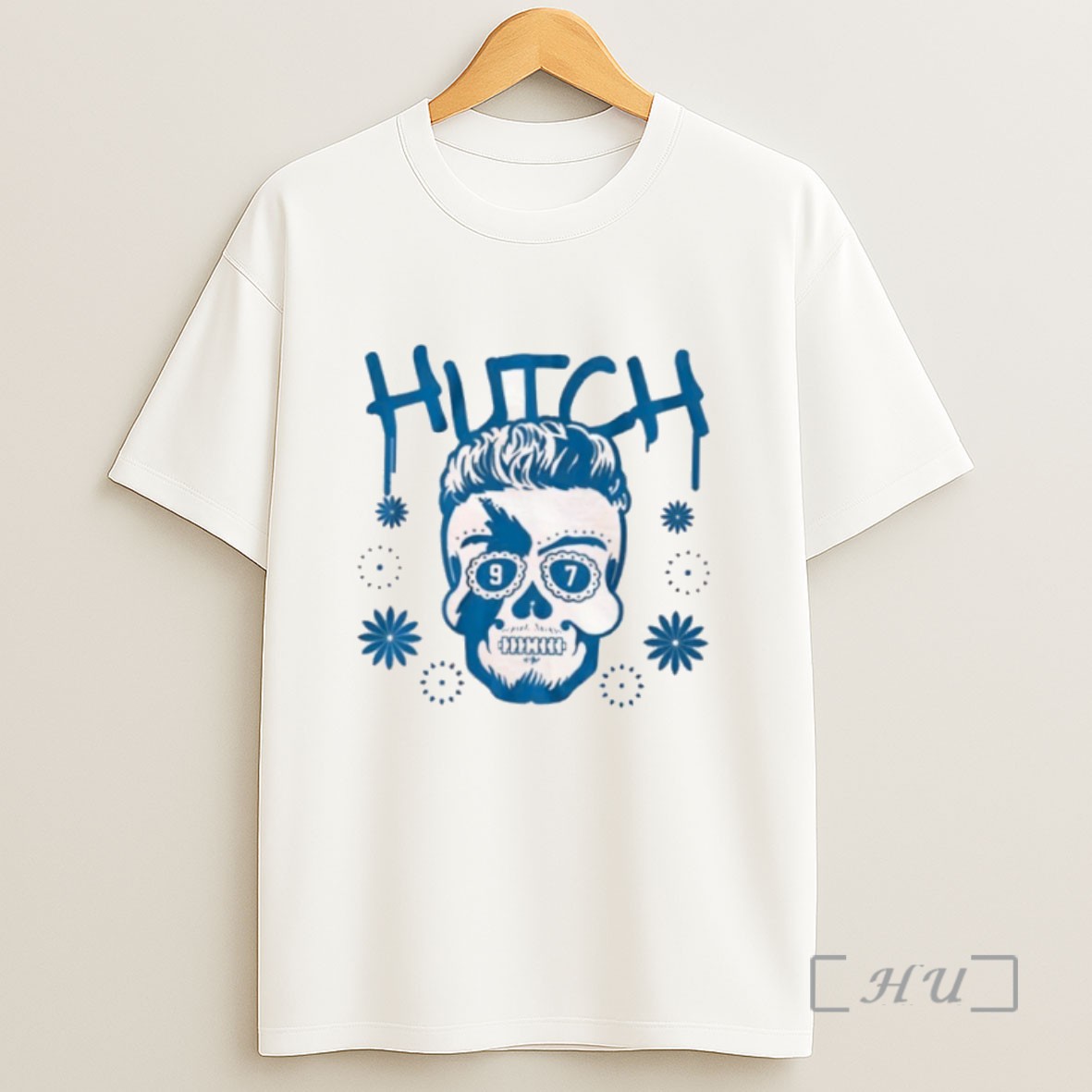 Officials Aidan Hutchinson Detroit Sugar Skull Logo Sweatshirt Tee Shirt