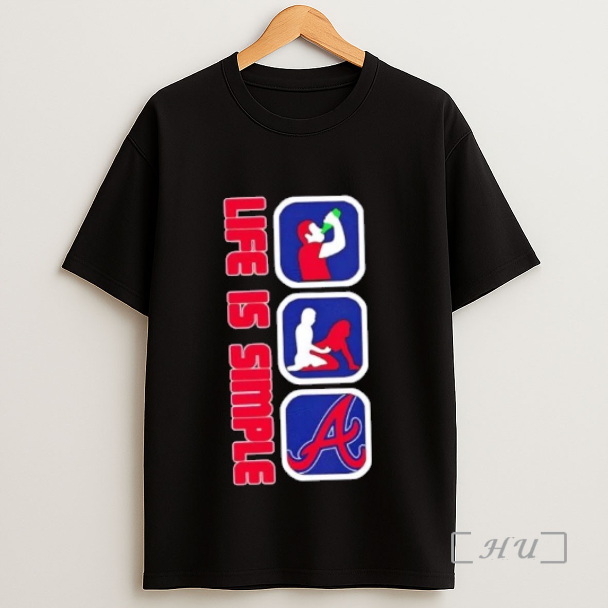 Officials Atlanta Braves Baseball Life Is Simple Sweatshirt Tee Shirt