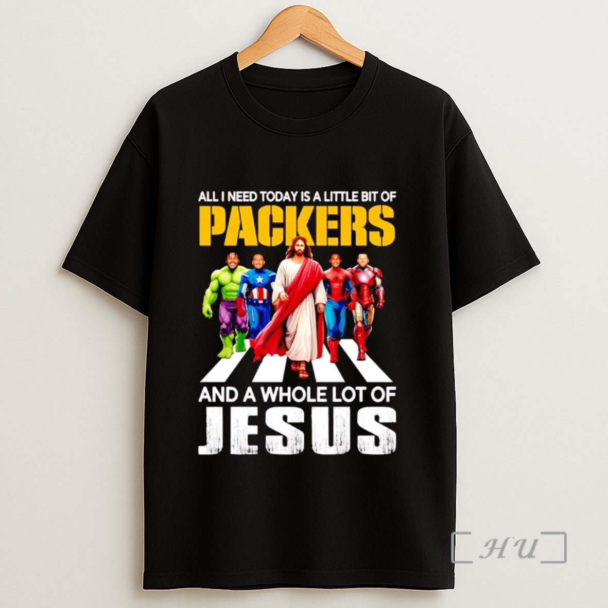 Officials Avengers All I Need Today Is A Little Bit Of Packers And A Whole Lot Of Jesus Sweatshirt Tee Shirt