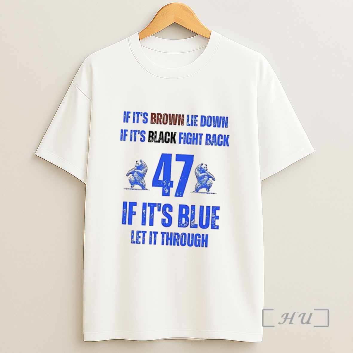 Officials Byu 47 If Its Brown Lie Down If Its Black Fight Back Sweatshirt Tee Shirt