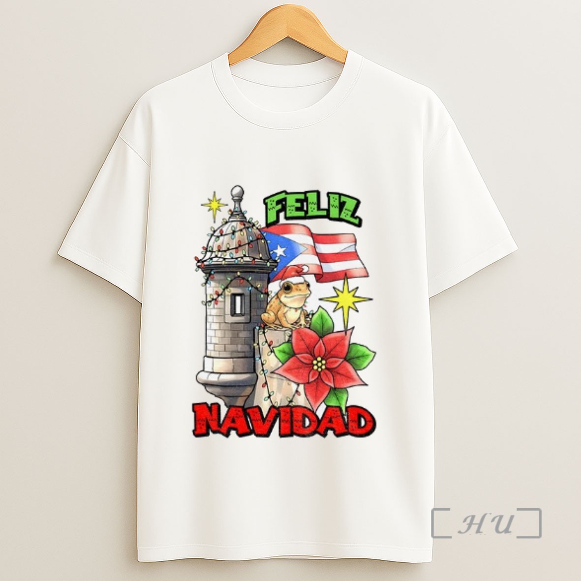 Officials Bad Bunny Feliz Navidad Puerto Rican Flag Merry Christmas Sweatshirt Tee Shirt