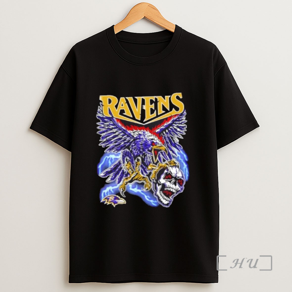 Officials Baltimore Ravens Claw Football Fire Graphic Sweatshirt Tee Shirt