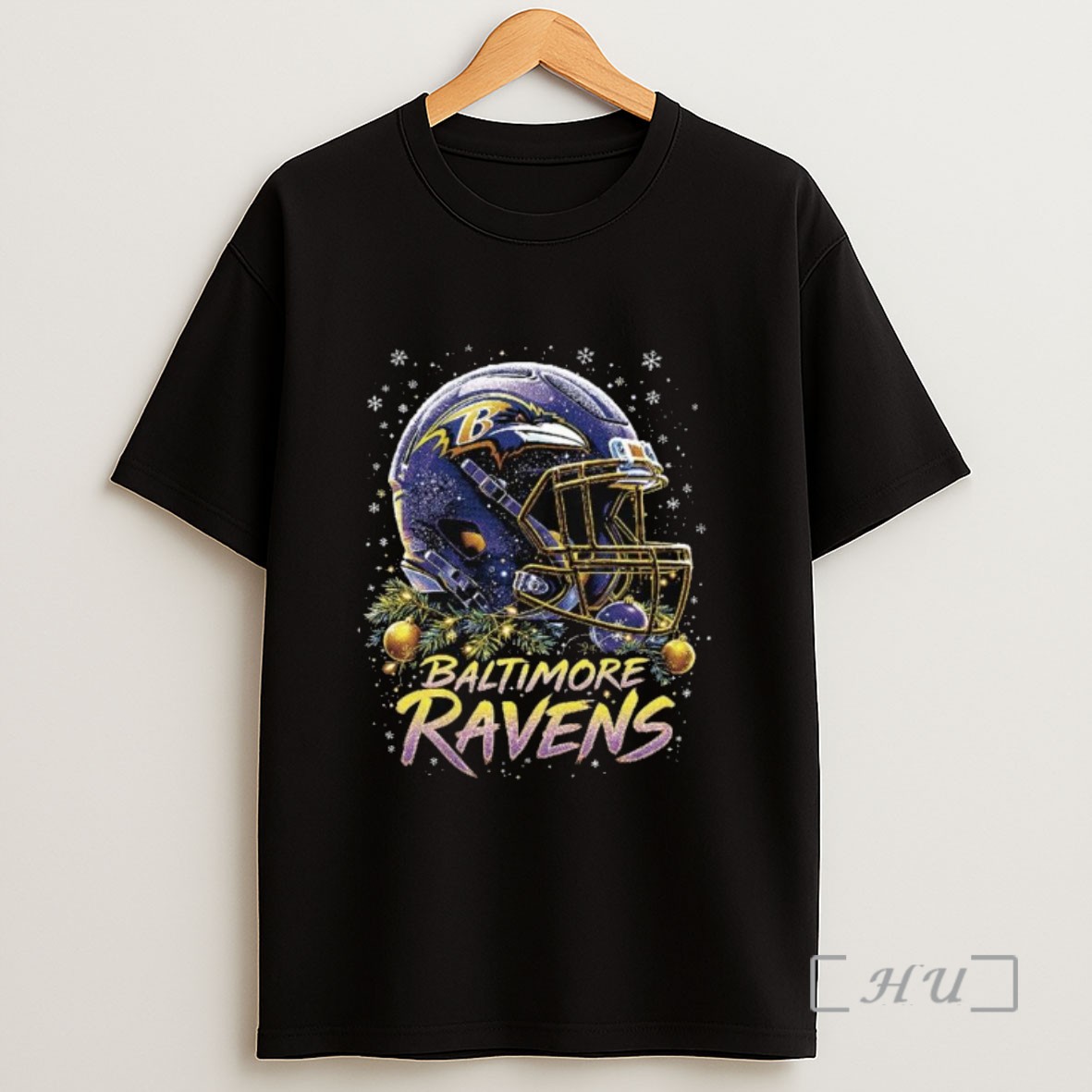 Officials Baltimore Ravens Nfl Helmet Merry Christmas 2025 Long Sleve Sweatshirt Tee Shirt