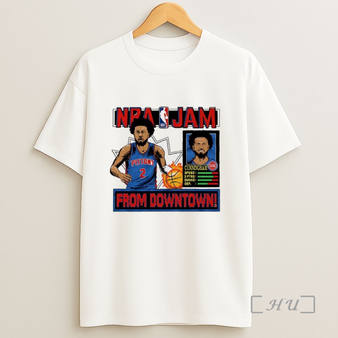 Officials Cade Cunningham Detroit Pistons Nba Jam From Downtown Classic Video Game Sweatshirt Tee Shirt