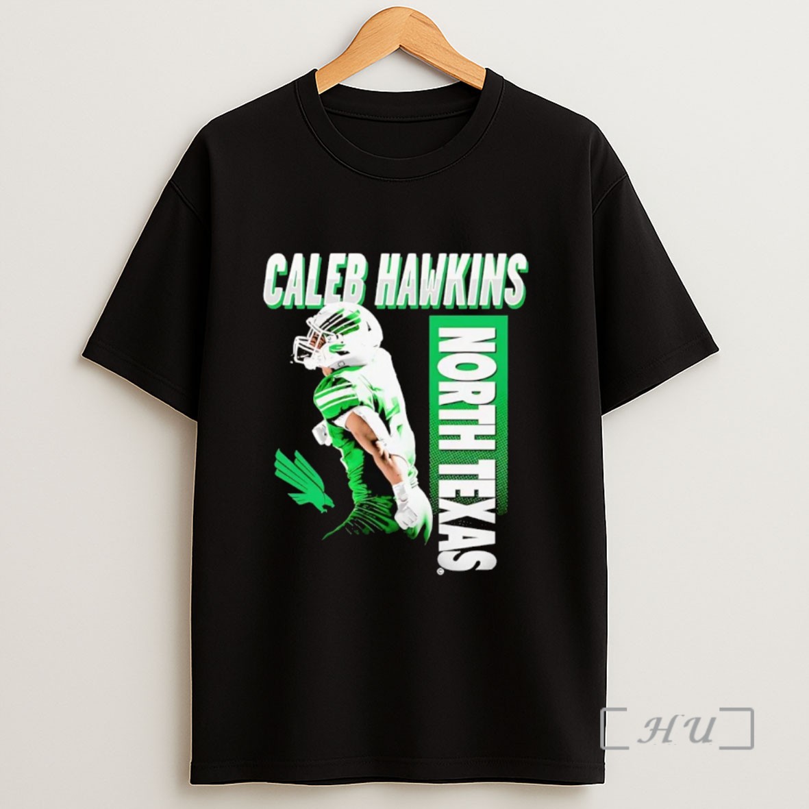 Officials Caleb Hawkins Illustrated North Texas Mean Green Sweatshirt Tee Shirt