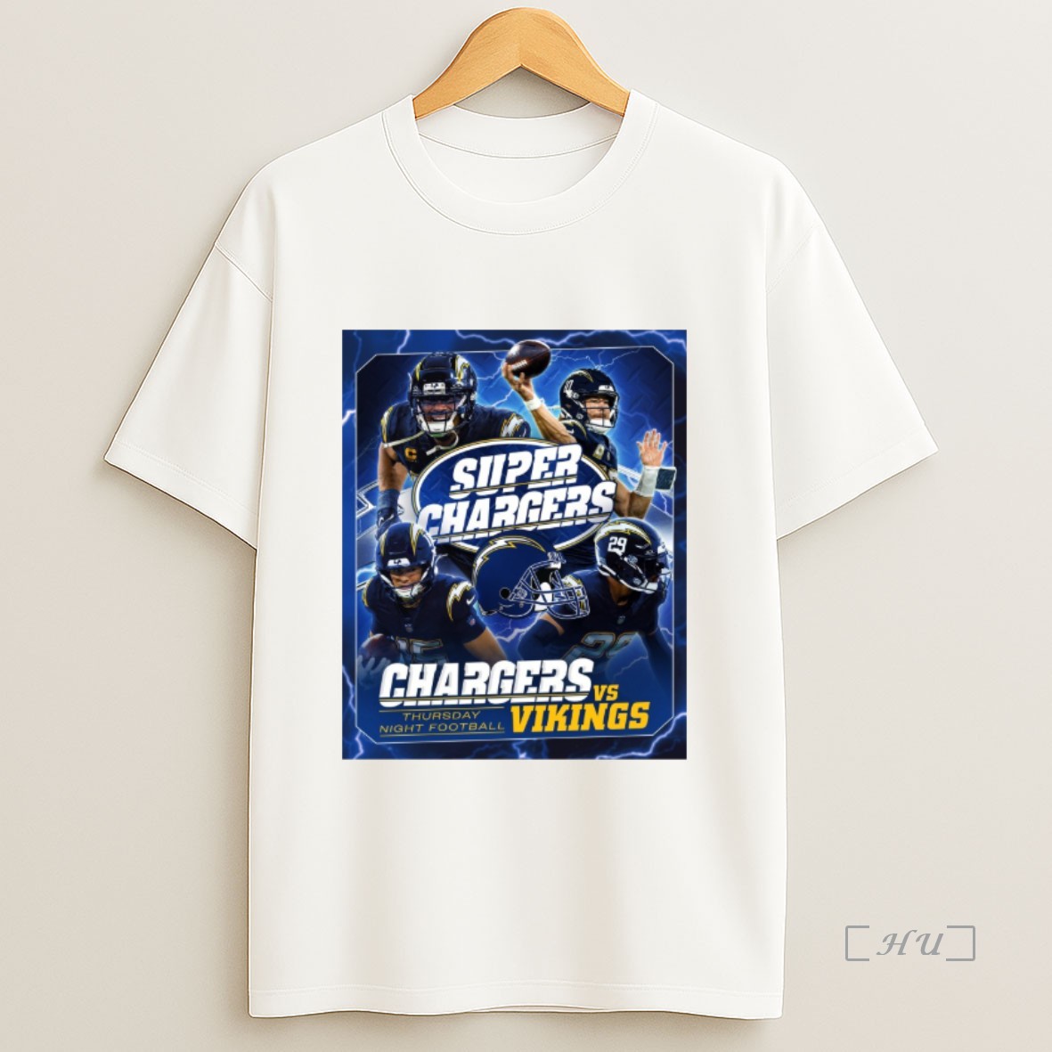Officials Chargers Vs Vikings Super Chargers Thursday Night Football 2025 Sweatshirt Tee Shirt