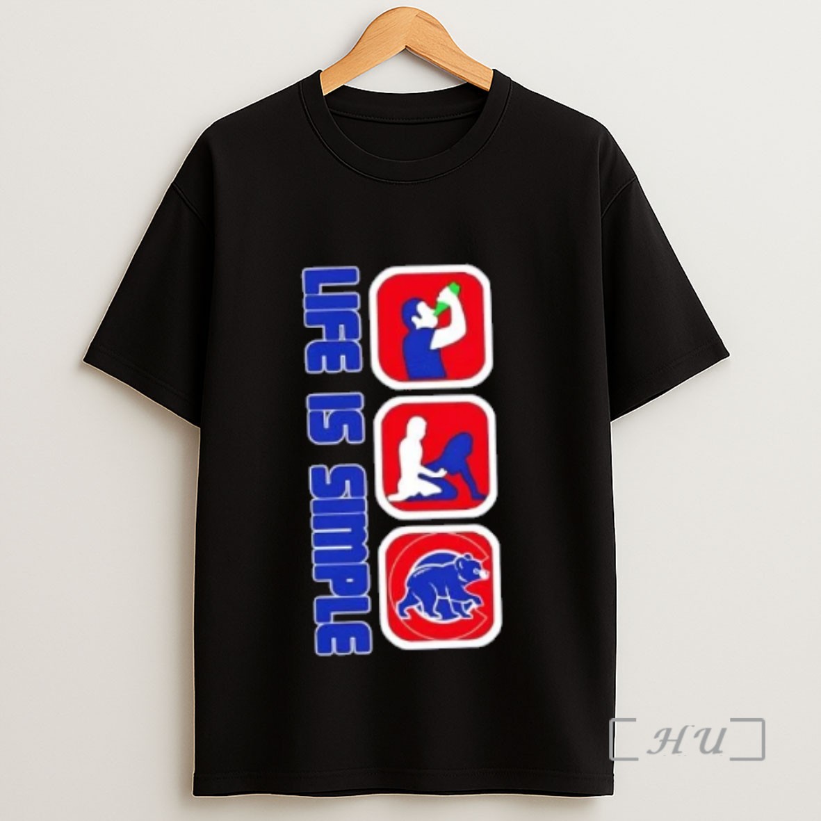 Officials Chicago Cubs Baseball Life Is Simple Sweatshirt Tee Shirt