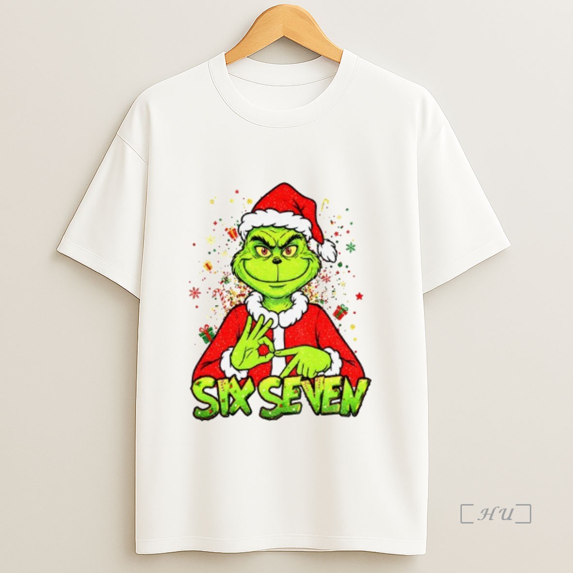 Officials Christmas Grinch Santa Six Seven 6 7 Meme Sweatshirt Tee Shirt