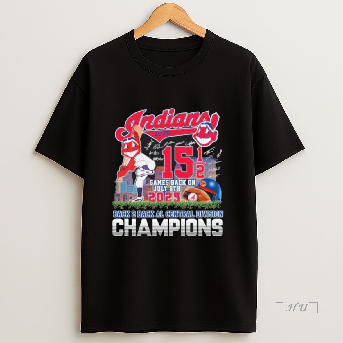 Officials Cleveland Guardians 15 Games Back In July 8th 2025 Al Central Champions Sweatshirt Tee Shirt
