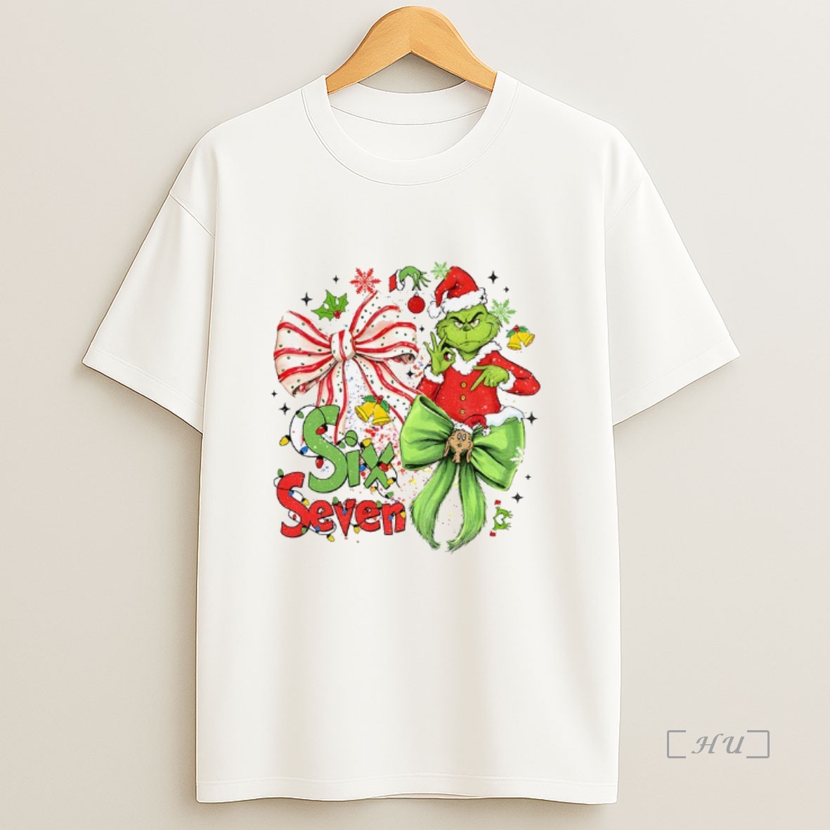 Officials Coquette Bow Six Seven Meme Christmas Grinch 6 7 Sweatshirt Tee Shirt
