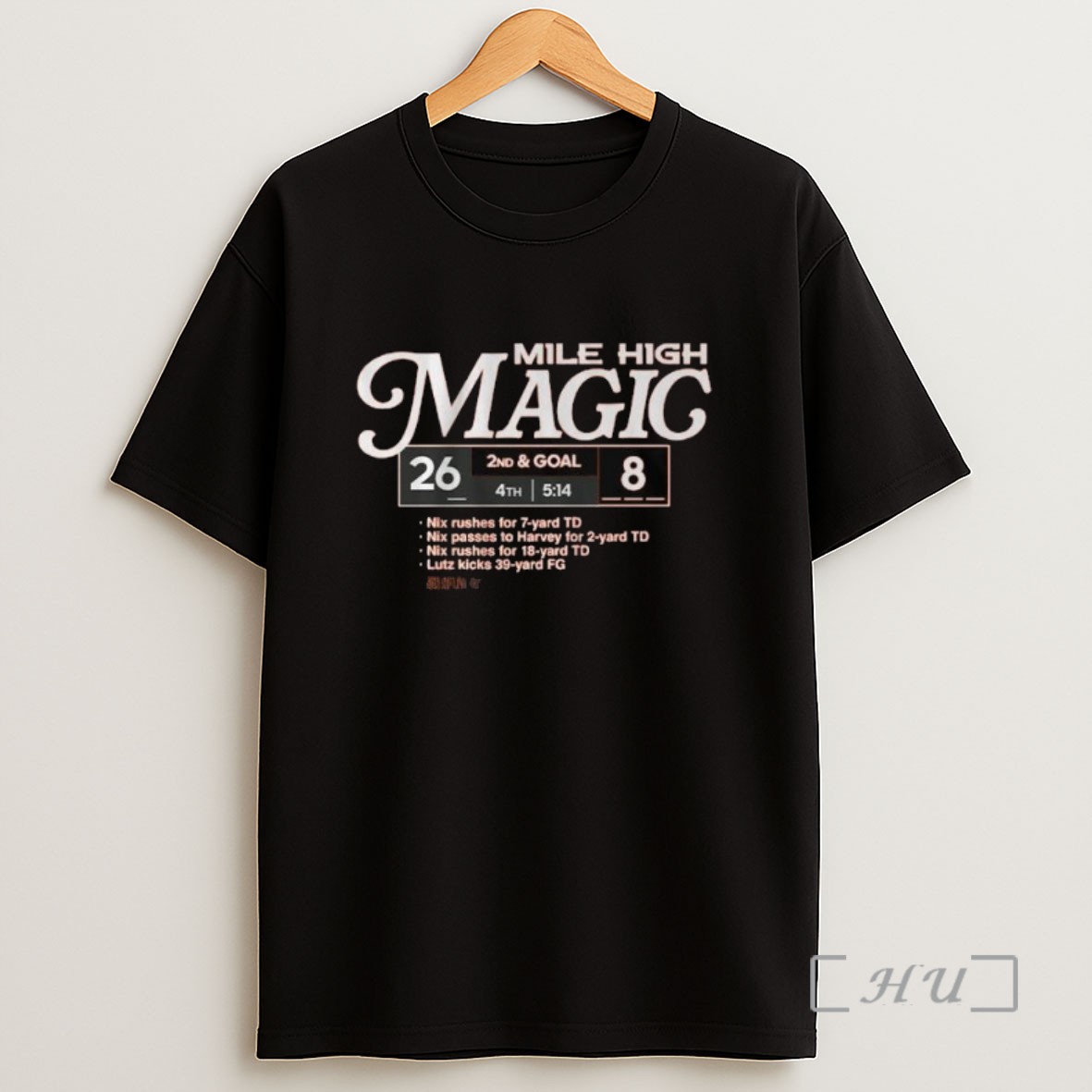Officials Denver Football Mile High Magic Long Sleve Sweatshirt Tee Shirt