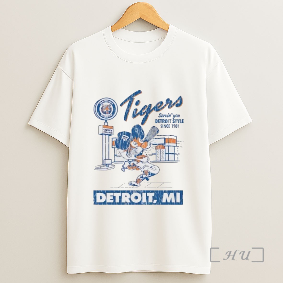 Officials Detroit Tigers Serving You Detroit Style Since 1901 Sweatshirt Tee Shirt