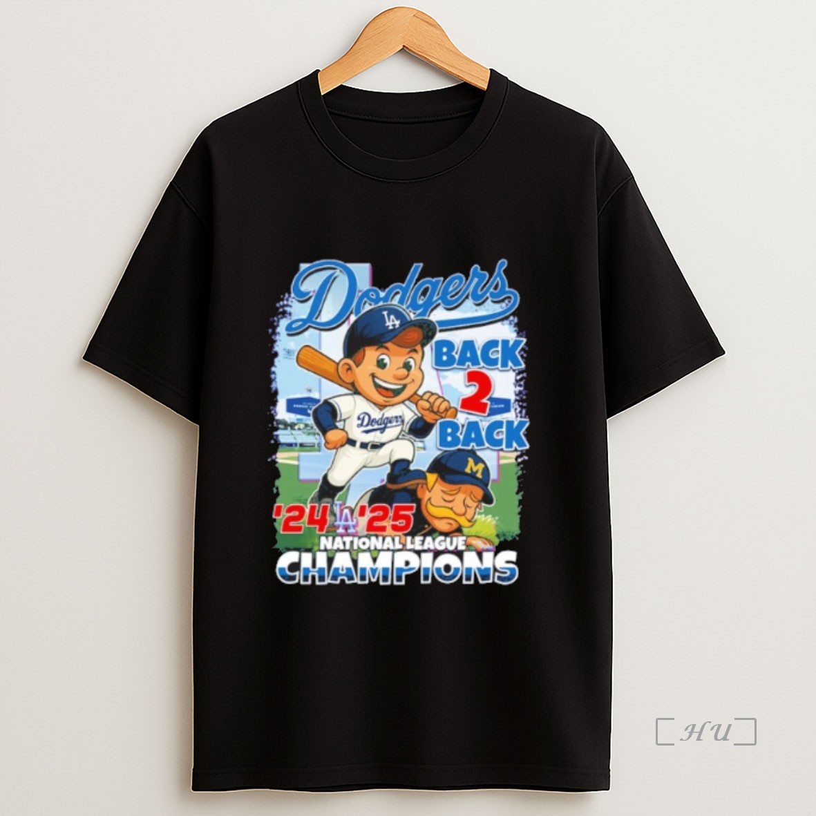 Officials Dodgers Back 2 Back 24 25 National League Champions Sweatshirt Tee Shirt