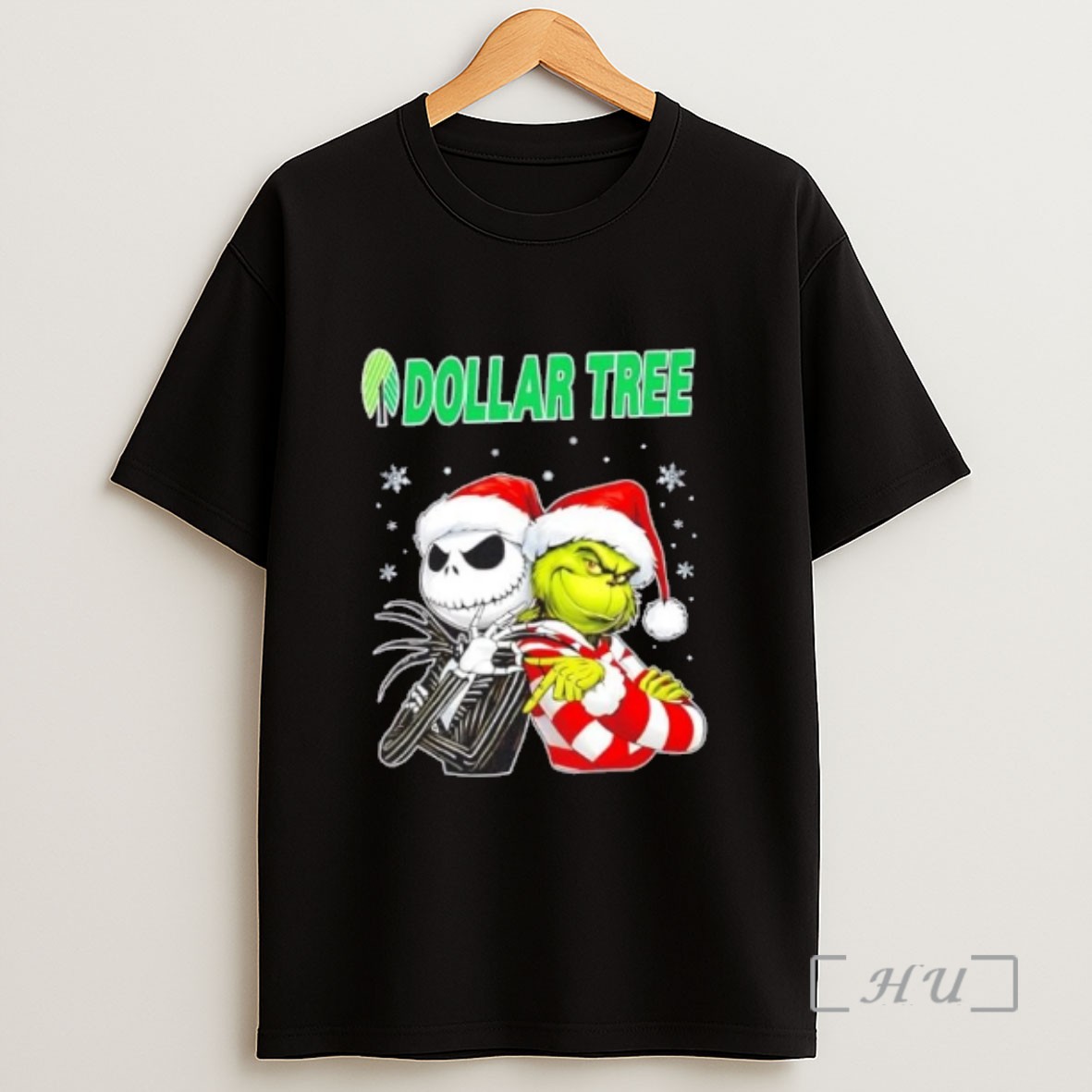 Officials Dollar Tree X Jack Skellington And Grinch Six Seven Merry Christmas Sweatshirt Tee Shirt