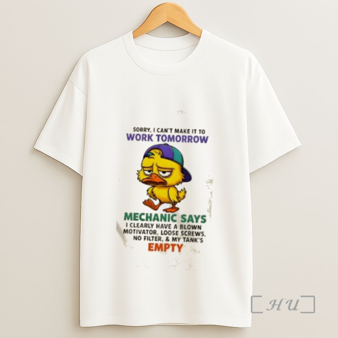 Officials Duck Sorry I Cant Make It To Work Tomorrow Mechanic Says I Clearly Hae A Blown Motivator Sweatshirt Tee Shirt