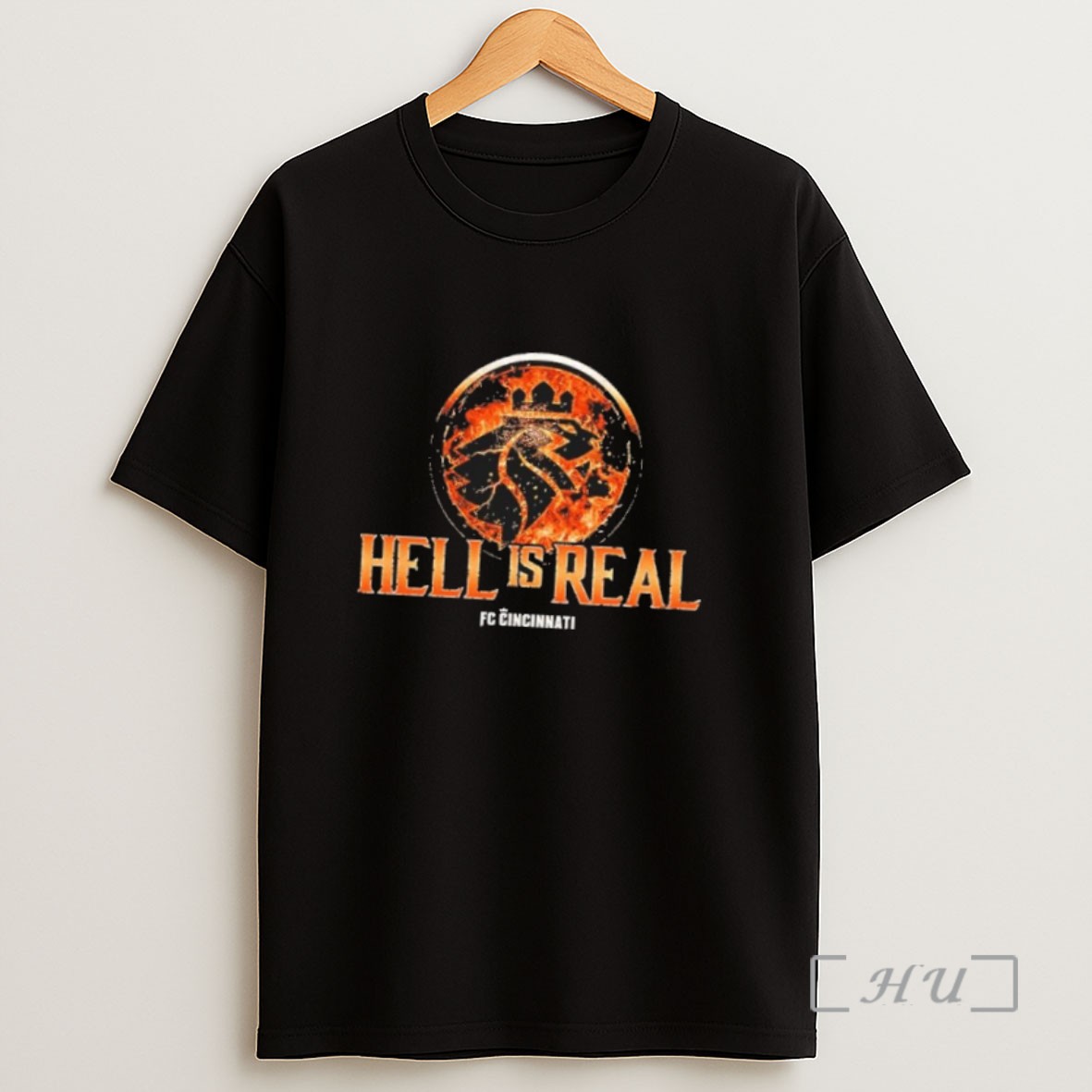 Officials Fc Cincinnati Hell Is Real Kombat Orange Flame Sweatshirt Tee Shirt