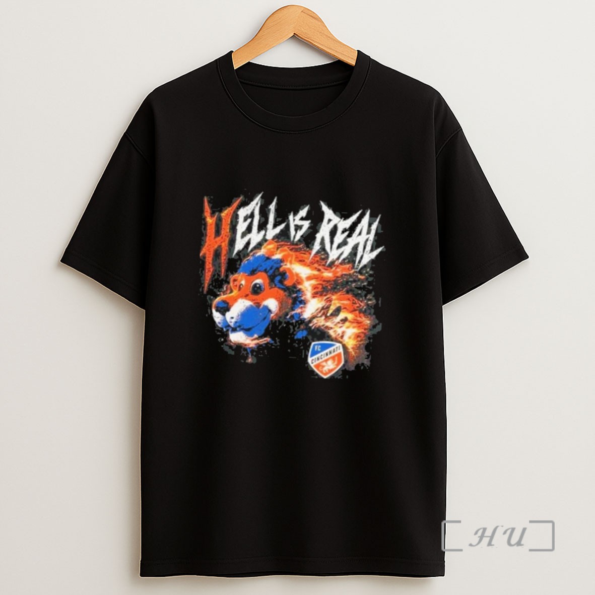 Officials Fc Cincinnati Hell Is Real Retro Flame Sweatshirt Tee Shirt