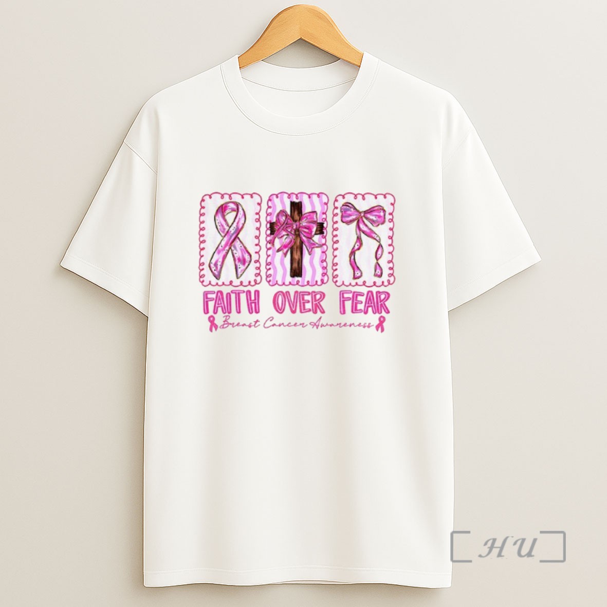 Officials Faith Over Fear Breast Cancer Warrior Coquette Bow Sweatshirt Tee Shirt