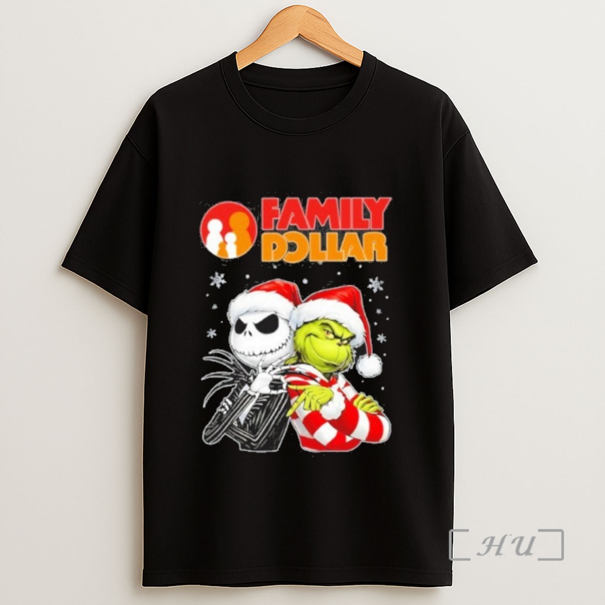 Officials Family Dollar Logo Santa Jack And Santa Grinch 67 Sweatshirt Tee Shirt