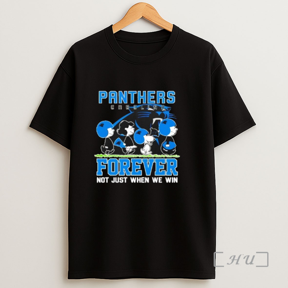 Officials Forever Carolina Panthers Not Just When We Win Peanuts Snoopy Walking Sweatshirt Tee Shirt