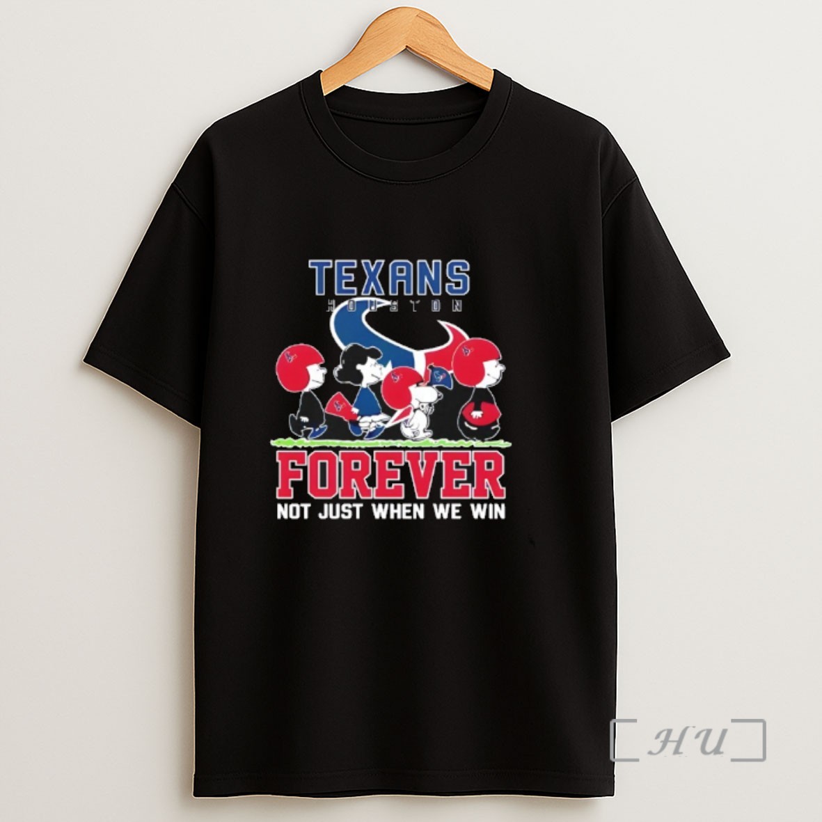 Officials Forever Houston Texans Not Just When We Win Peanuts Snoopy Walking Sweatshirt Tee Shirt