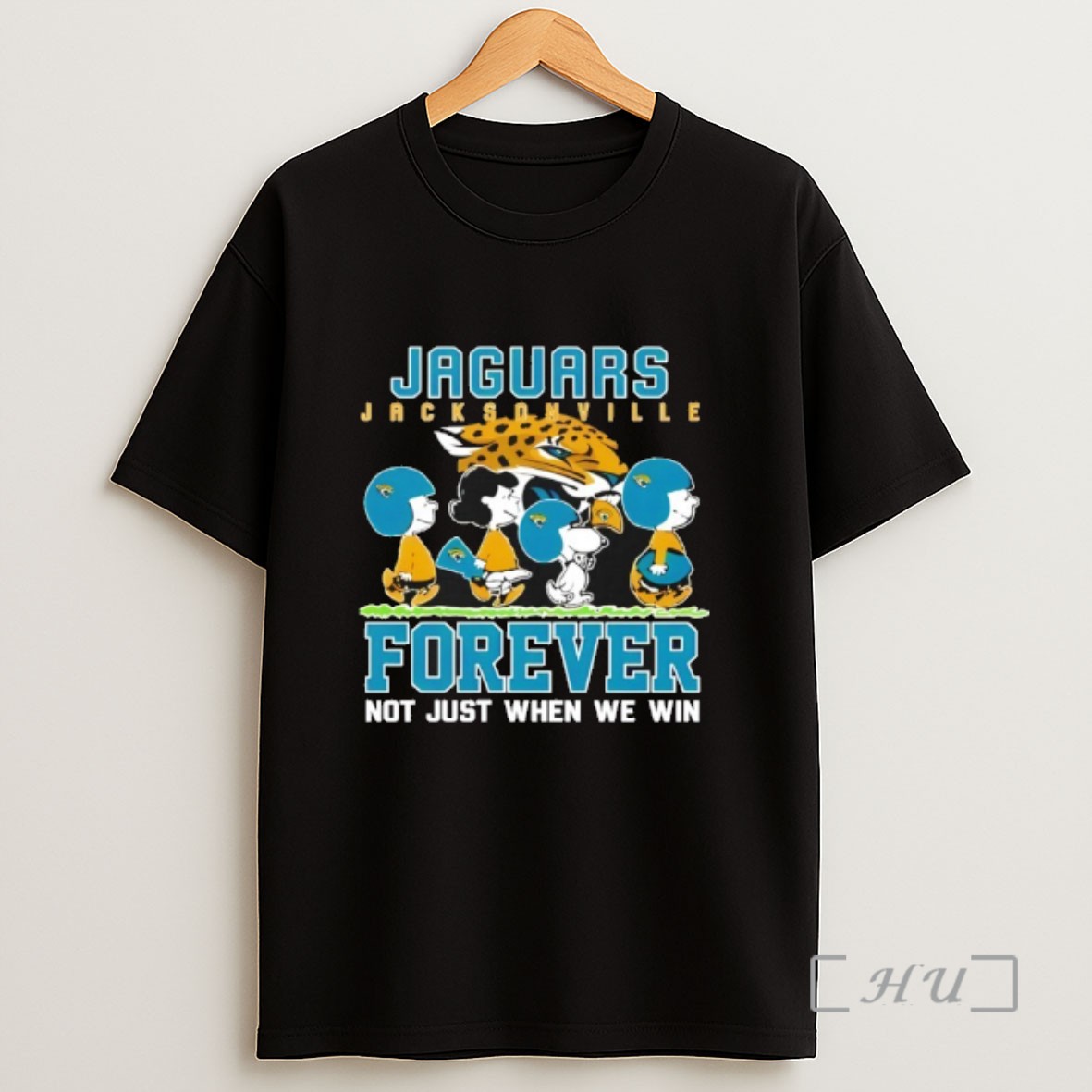 Officials Forever Jacksonville Jaguars Not Just When We Win Peanuts Snoopy Walking Sweatshirt Tee Shirt
