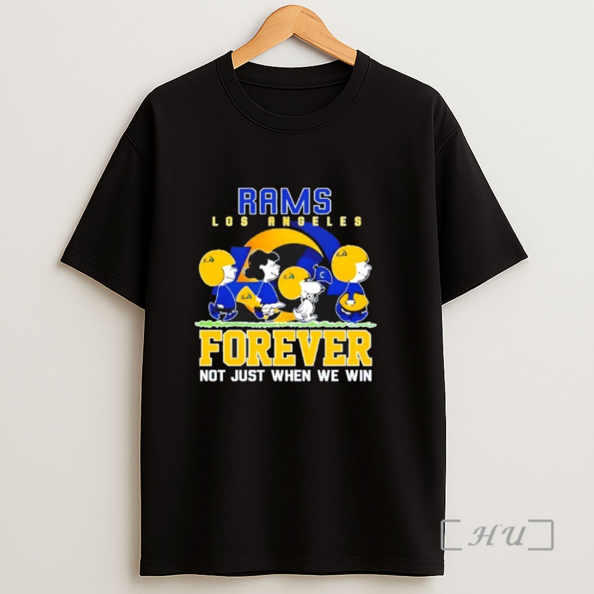 Officials Forever Los Angeles Rams Not Just When We Win Peanuts Snoopy Walking Sweatshirt Tee Shirt
