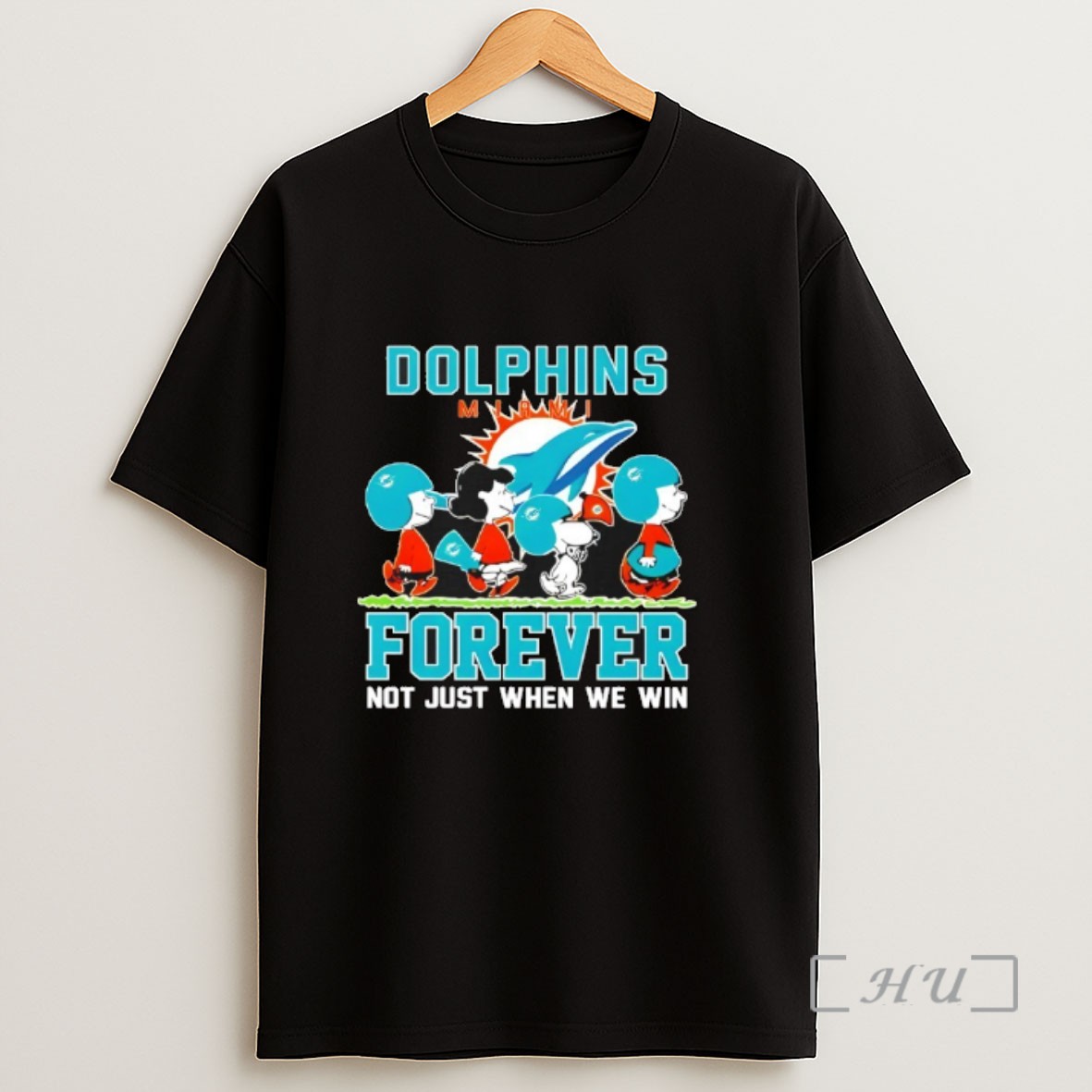 Officials Forever Miami Dolphins Not Just When We Win Peanuts Snoopy Walking Sweatshirt Tee Shirt