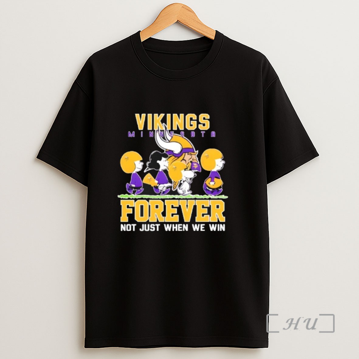 Officials Forever Minnesota Vikings Not Just When We Win Peanuts Snoopy Walking Sweatshirt Tee Shirt