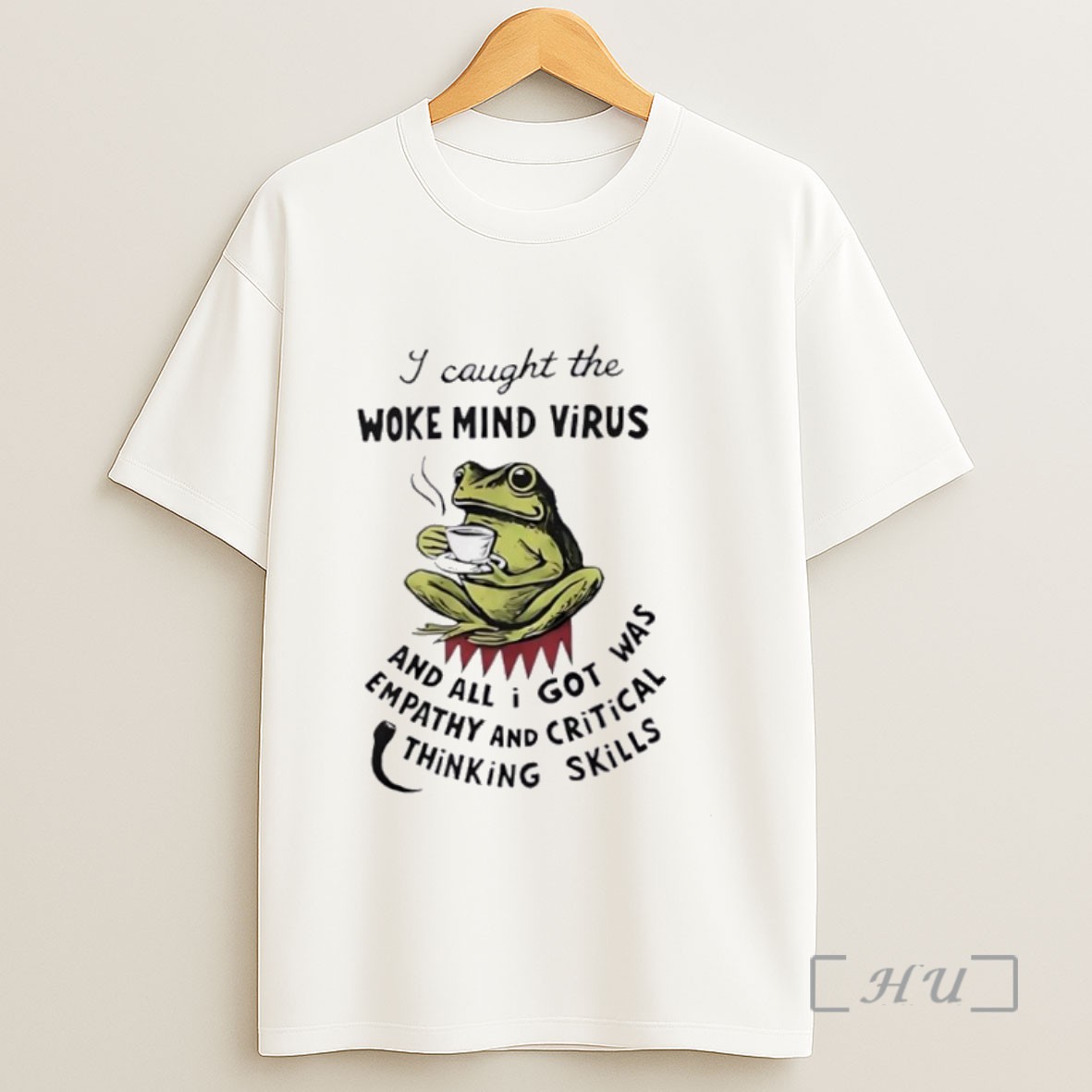 Officials Frog Coffee I Caught The Woke Mind Virus Sweatshirt Tee Shirt