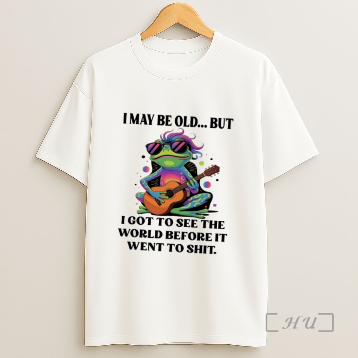 Officials Frog Guitar I May Be Old But I Got To See The World Before It Went To Shit Sweatshirt Tee Shirt
