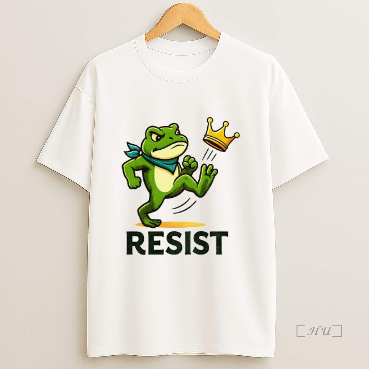 Officials Funny Frog Kicks Crown Resist No Kings Water Bottle And Journal Sweatshirt Tee Shirt