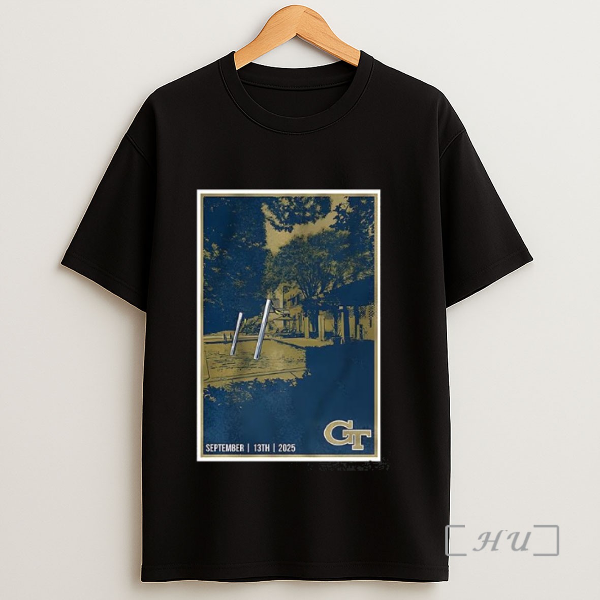 Officials Georgia Tech Yellow Football The Goalposts Have Left The Building Image 2025 Sweatshirt Tee Shirt