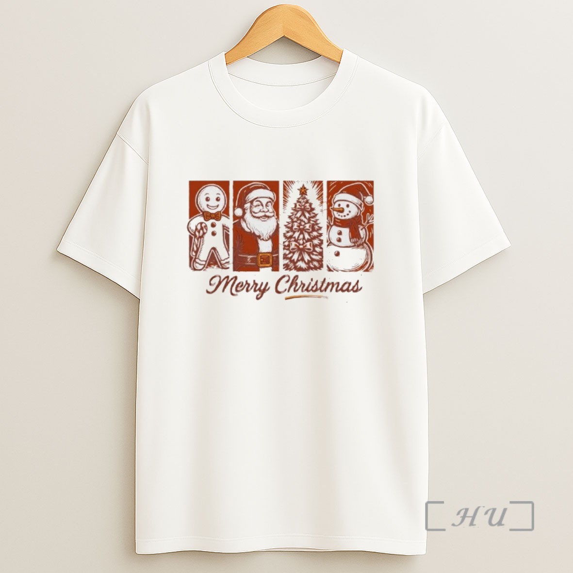 Officials Gingerbread Santa Tree Snowman Merry Christmas Sweatshirt Tee Shirt