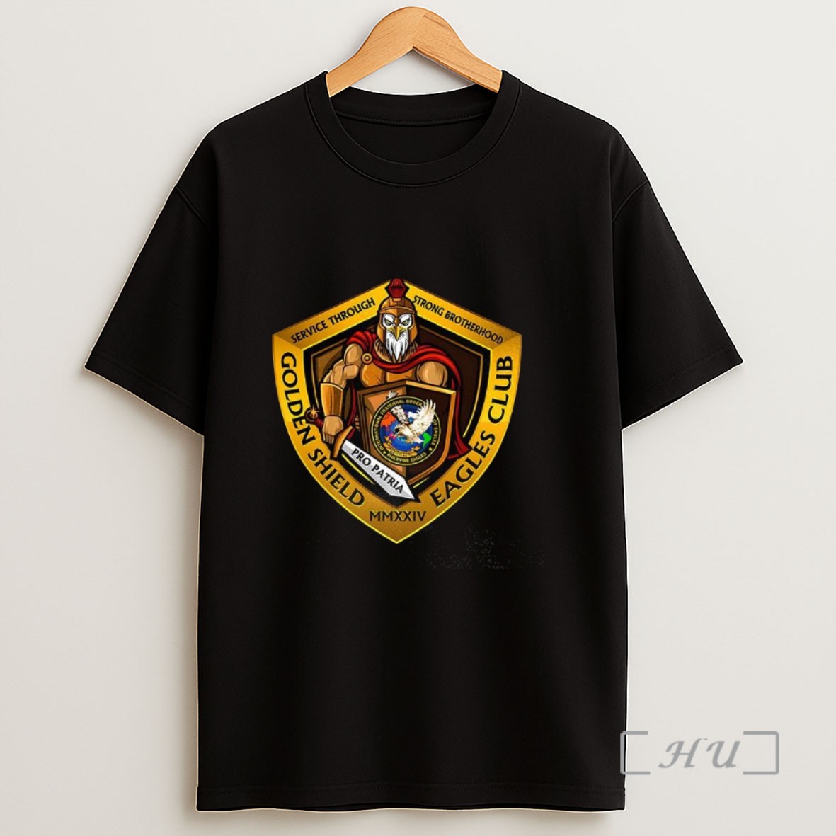 Officials Golden Shield Eagles Club Logo Sweatshirt Tee Shirt