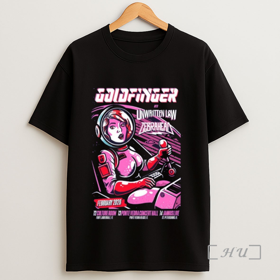 Officials Goldfinger With Unwritten Law Zebrahead February 12 14 2026 Concert Sweatshirt Tee Shirt