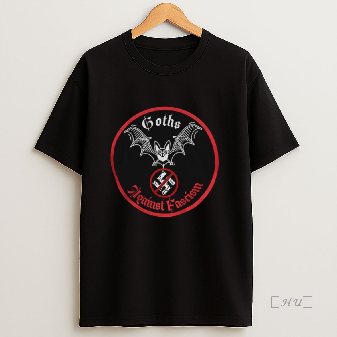 Officials Goths Against Fascism Bat Nazi Logo Sweatshirt Tee Shirt