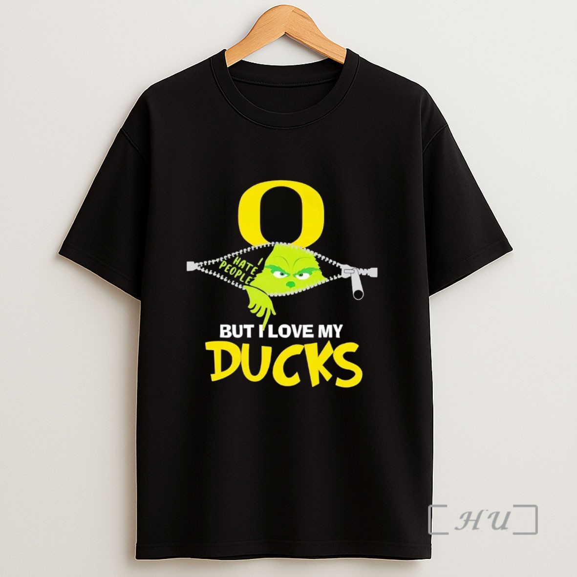 Officials Grinch I Hate People But I Love My Oregon Ducks Sweatshirt Tee Shirt