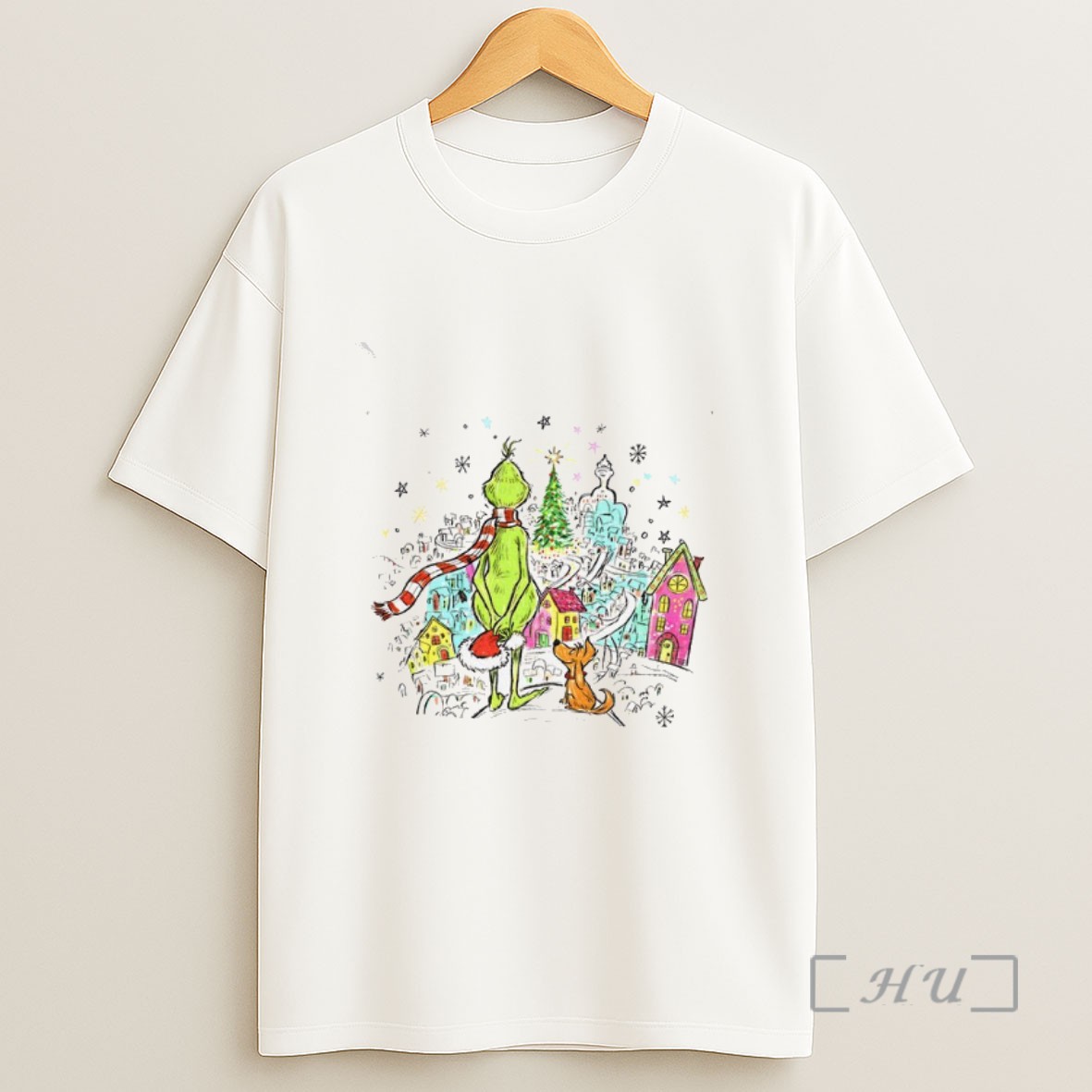 Officials Grinch Santa Hat With Max Whoville Merry Christmas Sweatshirt Tee Shirt