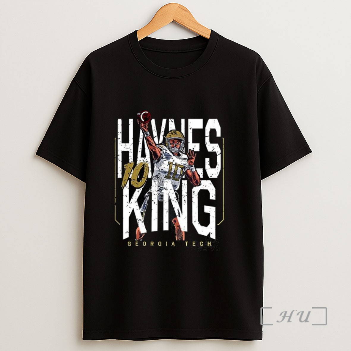 Officials Haynes King Georgia Tech Football Throwing Stance Number 10 Sweatshirt Tee Shirt