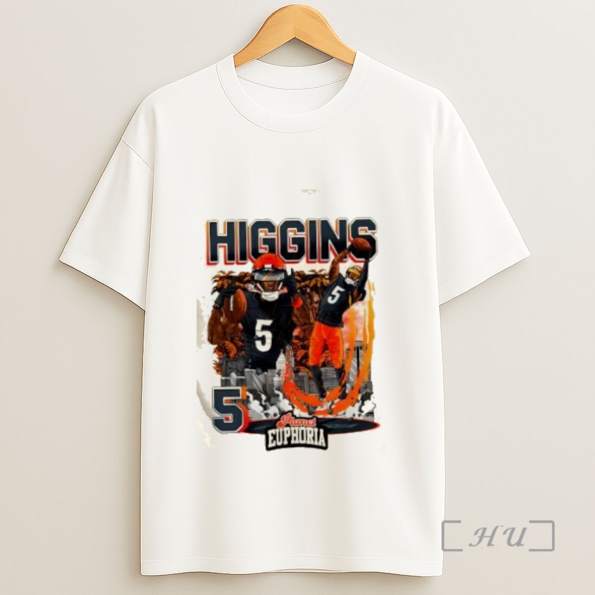 Officials Higgins Cincinnati Bengals Football Graphic Sweatshirt Tee Shirt